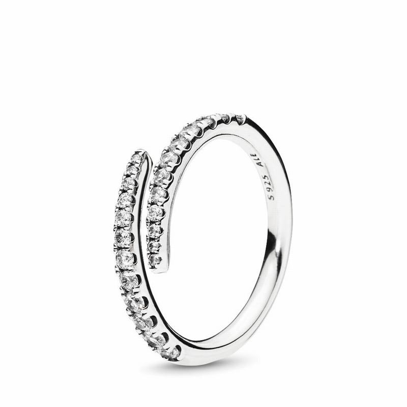 Pandora Shooting Star Stackable Ring Ireland - Sterling Silver/Cubic Zirconia - 867152CEV